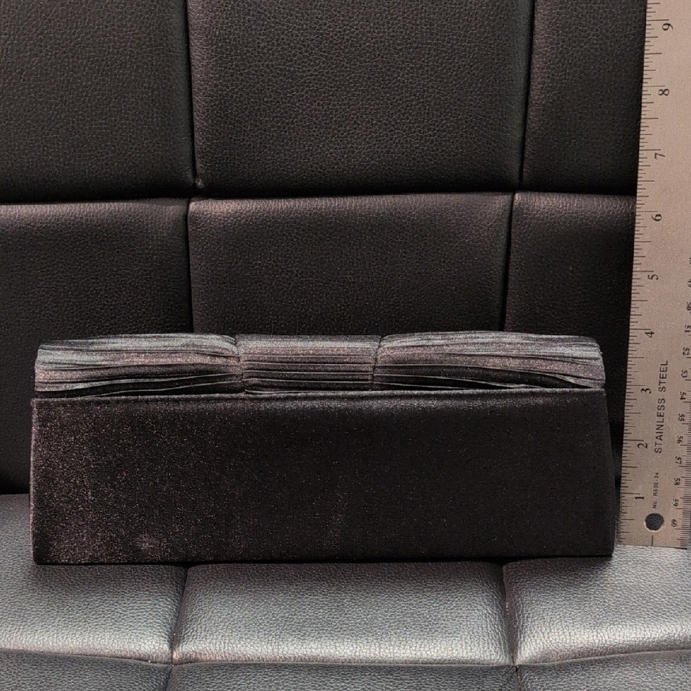 *2/$20 Closet Clearout* Elegant Black Pleated Clutch - Picture 3 of 6